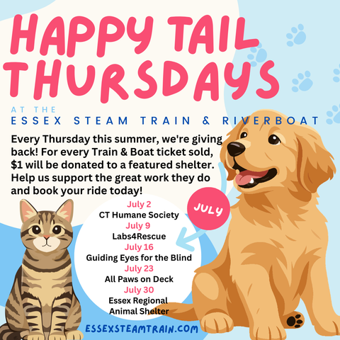 Thursday July 16, 2026 Steam Train AND Steam Train & Riverboat Excursions