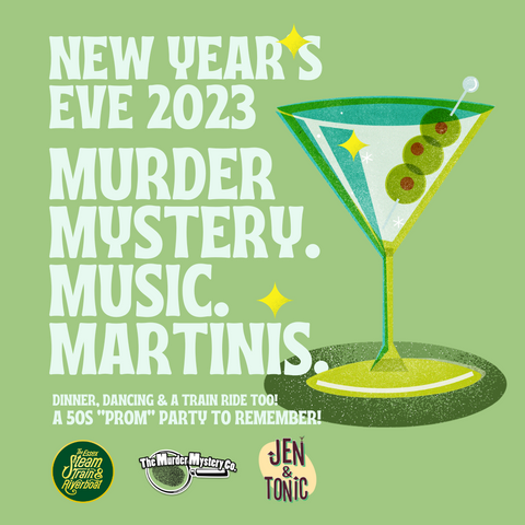 New Year’s Eve Murder Mystery Dinner, Sunday December 31, 2023 @ 6:30 pm -12:30 am