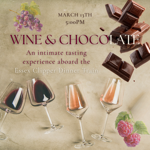 Wine & Chocolate Train, Friday March 13, 2026 @ 5:30 pm